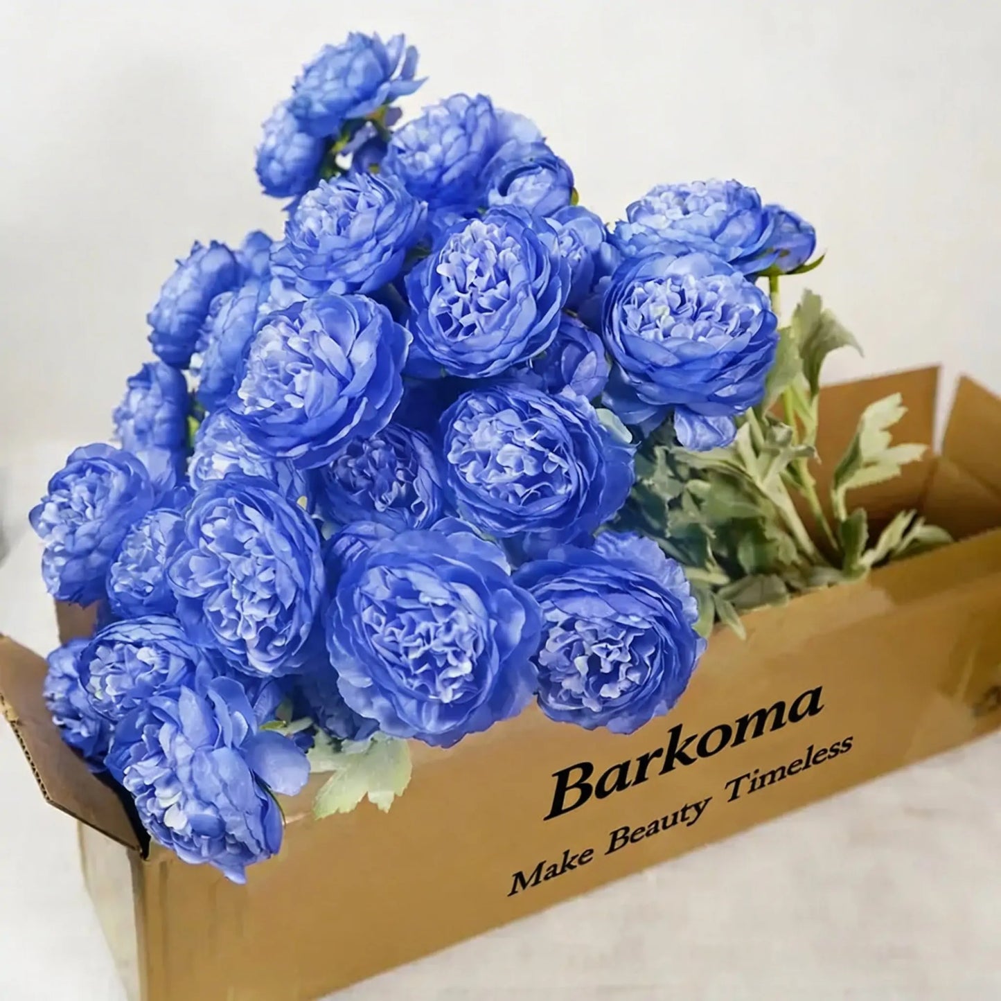 BARKOMA® Peony Bouquet — 20 Stems (≈60 Heads), 50 cm, Bendable Stems for Wedding & Home Décor (Vase Not Included)