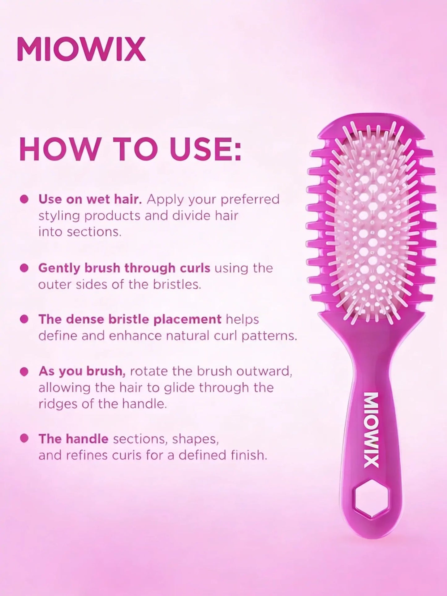 BARKOMA® Curl Defining Detangle Brush | Glides Through Curls Without The Pull | 50% OFF Today