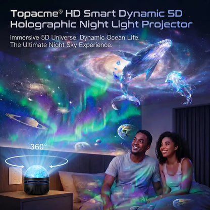 Topacme® 360° Night Light Projector - Smart Holographic Star Projector🌌✨